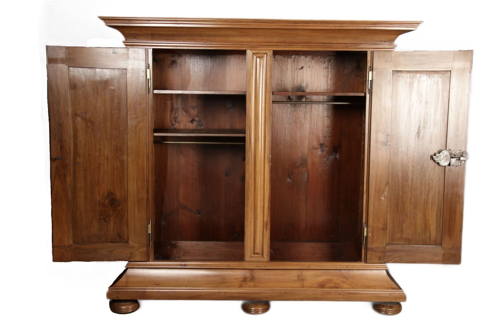 18th Century Baroque Walnut Nose Half Shaft Cabinet, 1750s photo Furniture