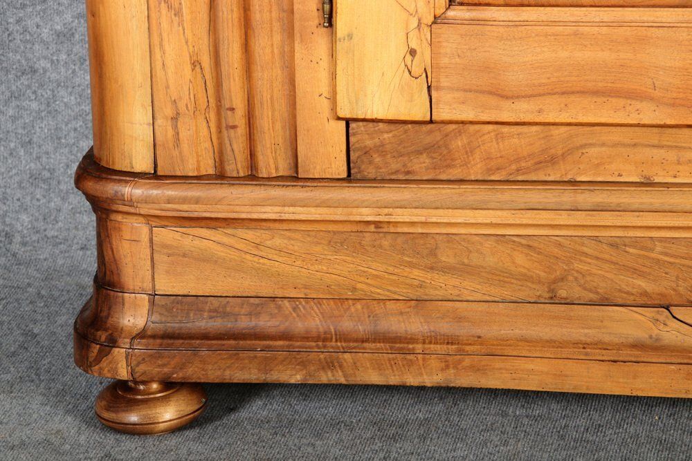 Antique Louis XVI Baroque Cabinet In Walnut, 1780s photo Furniture