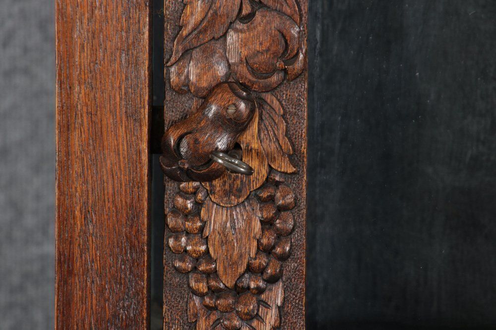 Furniture 19 Century Baroque Showcase In Oak, 1800s photo