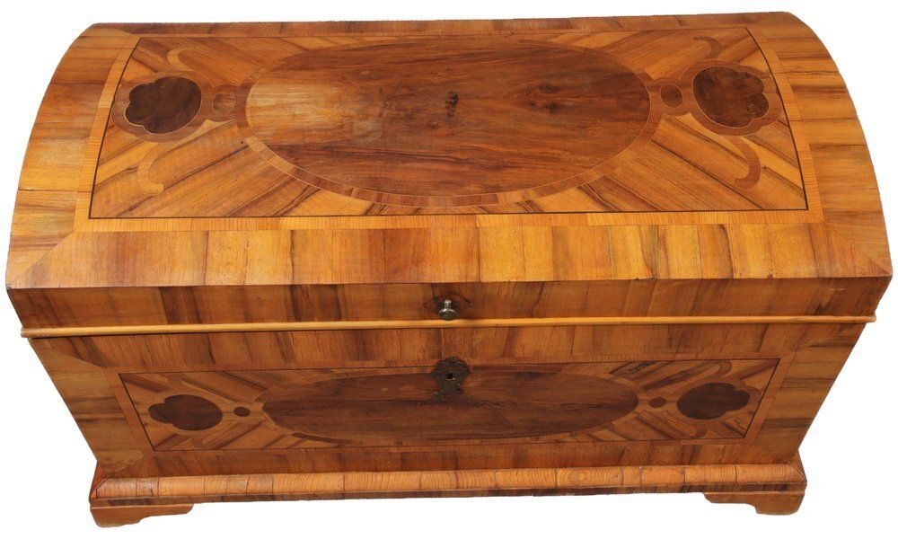 Antique Biedermeier Chest With Walnut Inlay, Early 19th Century photo Furniture