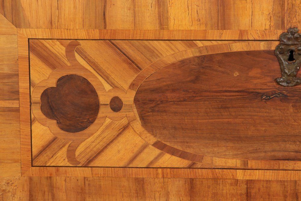 photo furniture Antique Biedermeier Chest With Walnut Inlay, Early 19th Century