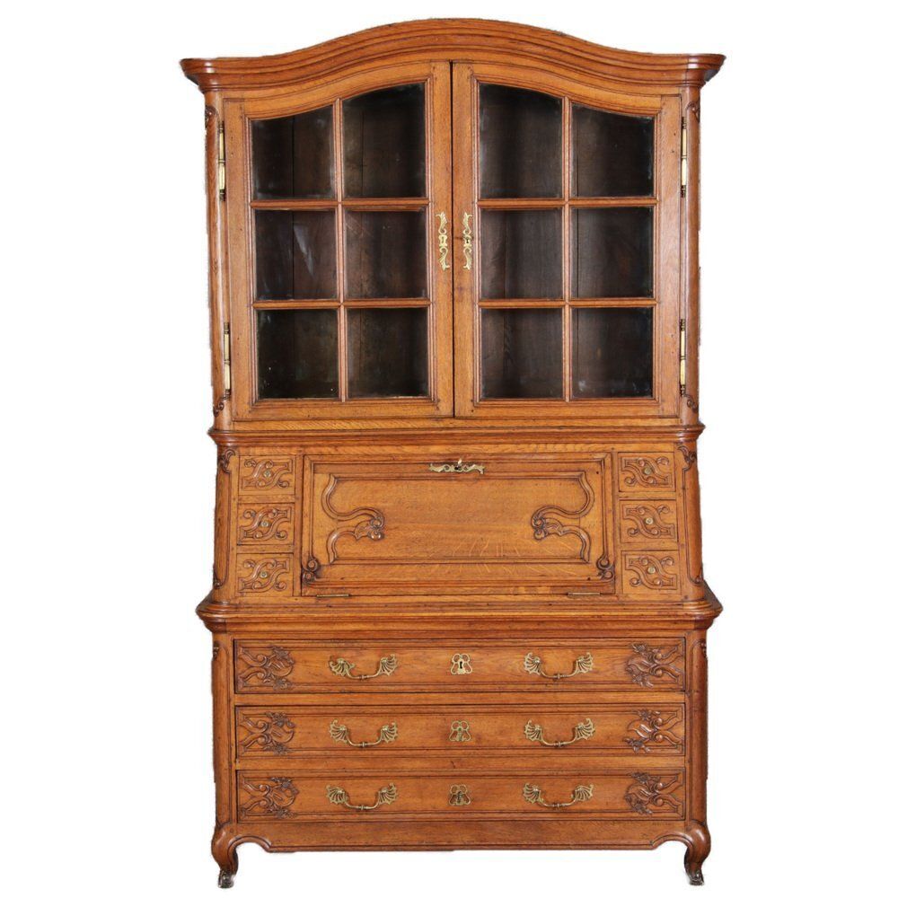 Baroque Showcase Secretaire In Oak, 1760s