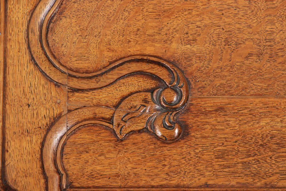 photo vintage Baroque Showcase Secretaire In Oak, 1760s