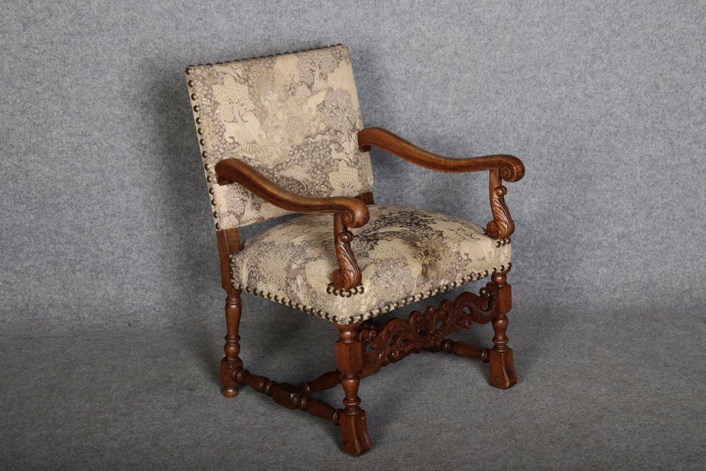 Antique Baroque Armchairs In Walnut, 1800, Set Of 3 photo buy