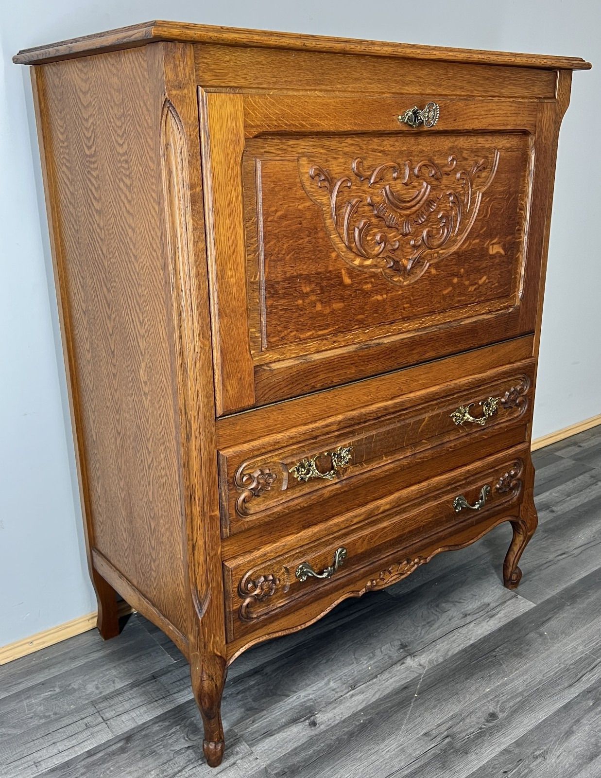 Cabinet Vintage French Louis XIV Style Sideboard Carved Cupboard Lot 4419 photo 299.0