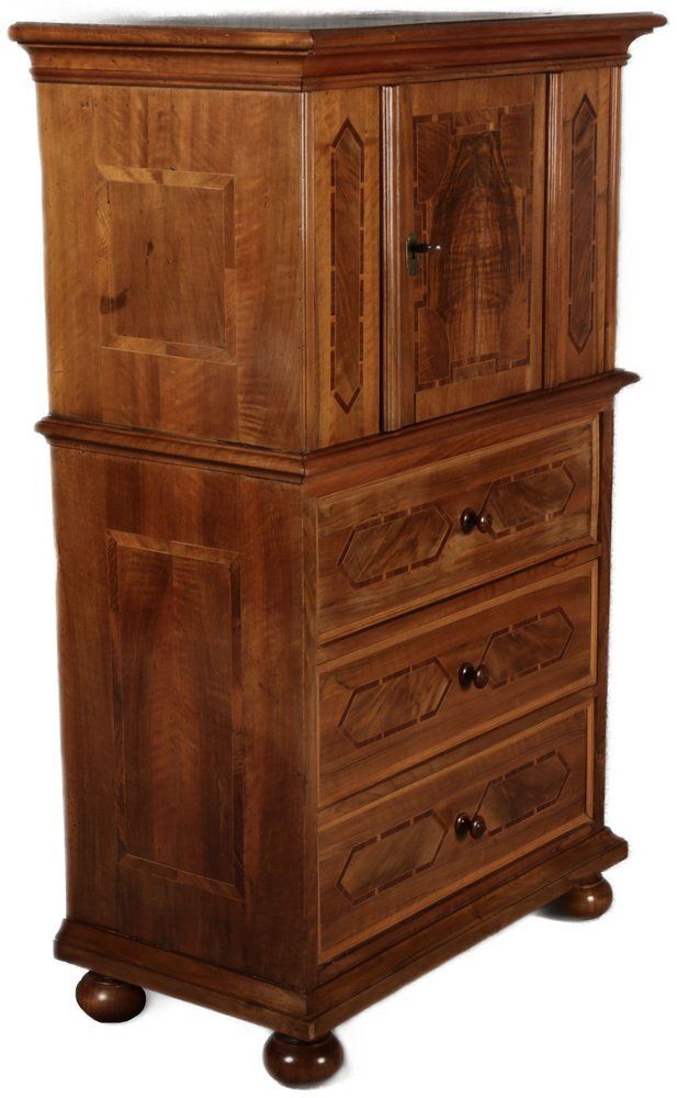 Antique Baroque Diaper Drawer Cabinet, Early 18th Century photo furniture