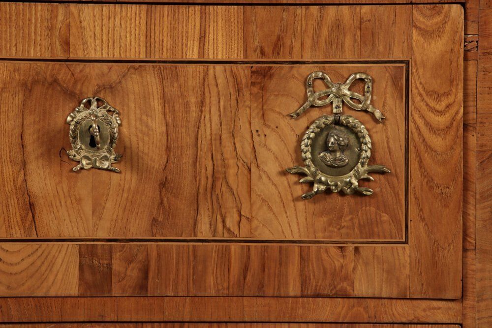 Small Baroque Chest Of Drawers In Ash Veneer, 1780s photo vinterior