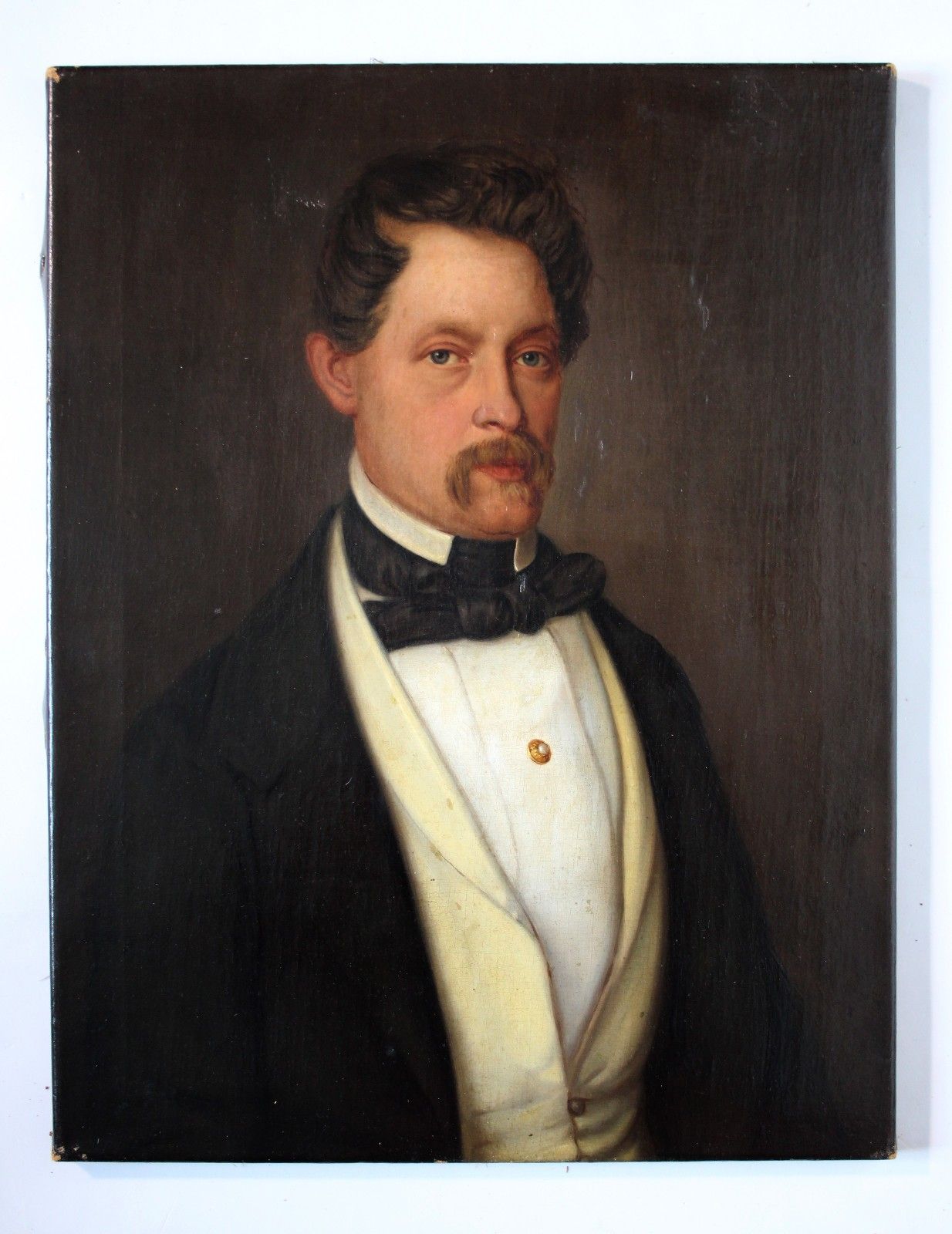 Biedermeier Portrait Of An Elegant Gentleman Man Portrait 19th Century Circa 1840
