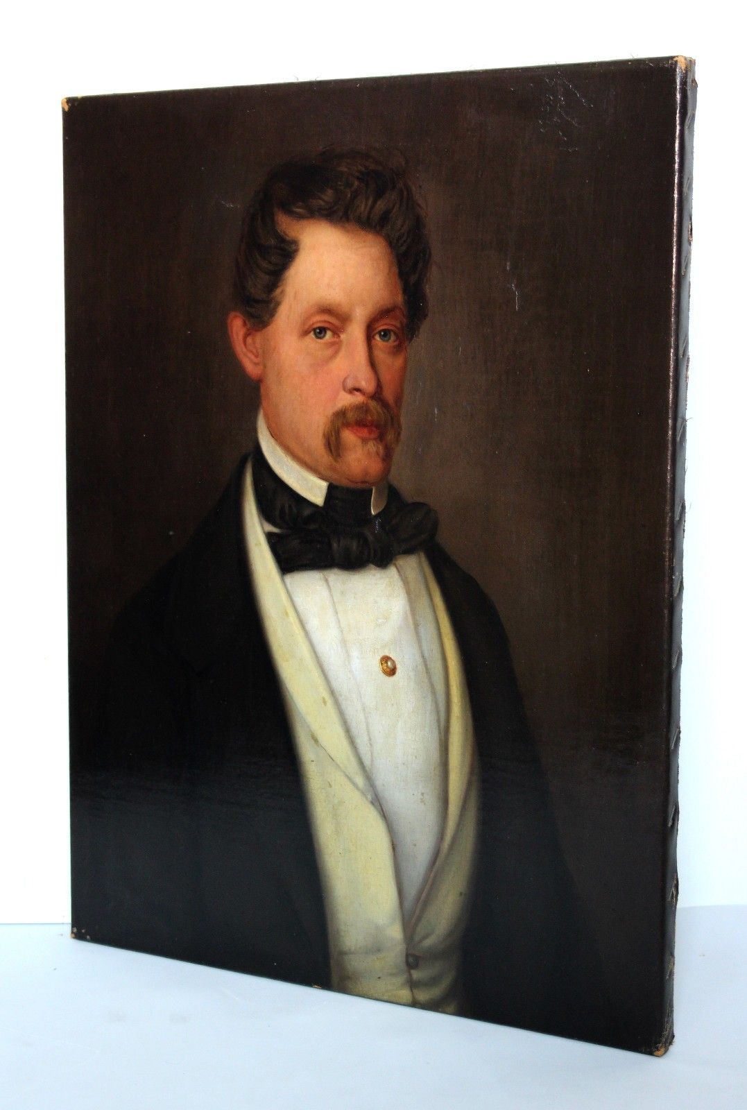 Biedermeier Portrait Of An Elegant Gentleman Man Portrait 19th Century Circa 1840 photo vinterior