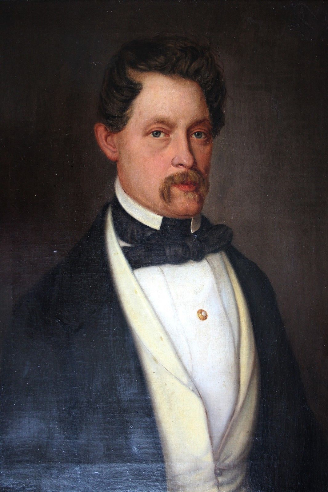 photo furniture Biedermeier Portrait Of An Elegant Gentleman Man Portrait 19th Century Circa 1840
