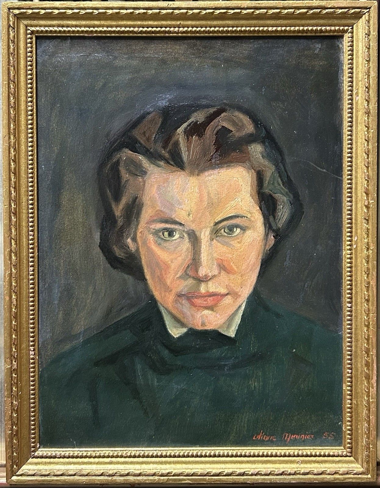 Original Antique Oil Painting, Female Portrait, Fine Art, Signed, Framed
