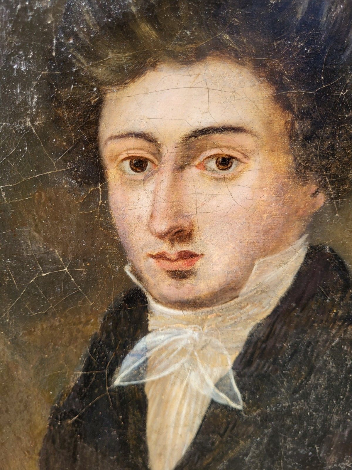 photo for sale Antiek Schilderij. Portret Van Een Bourgeois Man. Olieverf Op Doek.