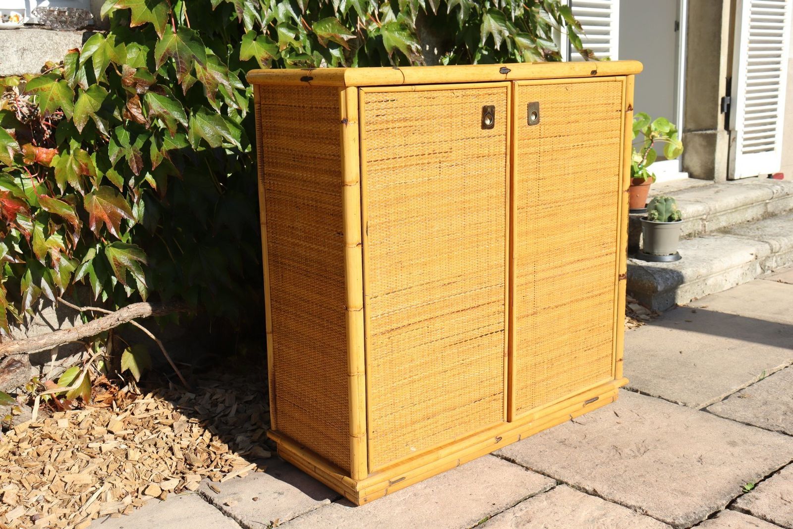 Rattan 2 Door Buffet From Dal Vera, 1970s photo furniture