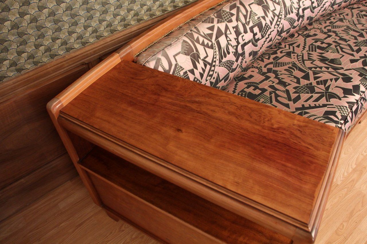 Large Art Deco Bench Sofa From Ateliers Majorelle, 1930s photo 6696.0