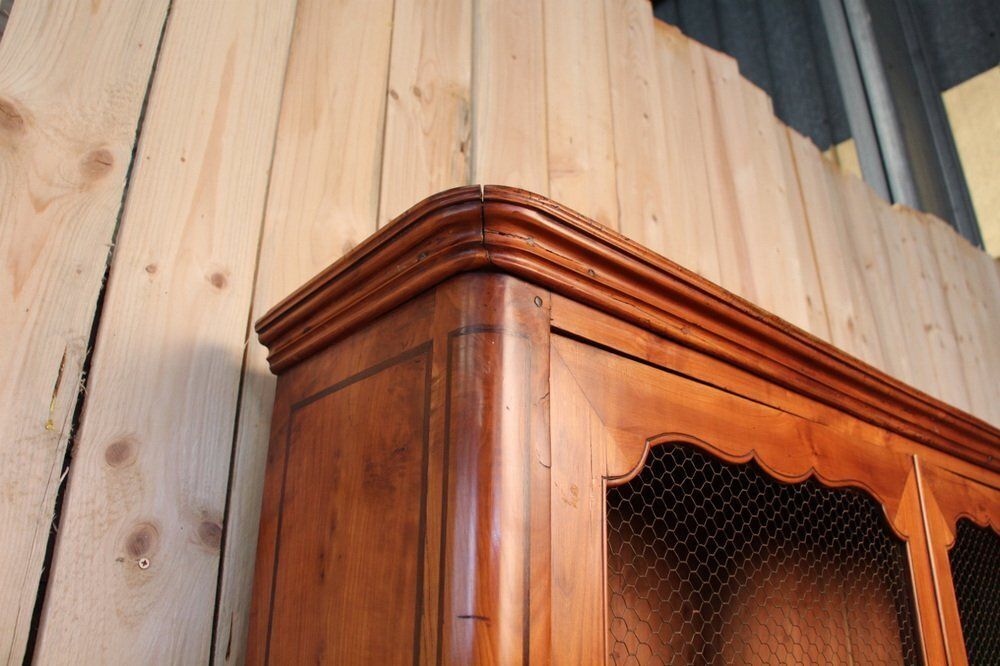 Antique Bookcase In Cherry Wood, 1800s photo vintage
