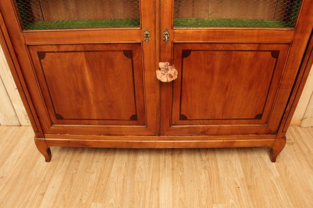 photo for sale Antique Bookcase In Cherry Wood, 1800s