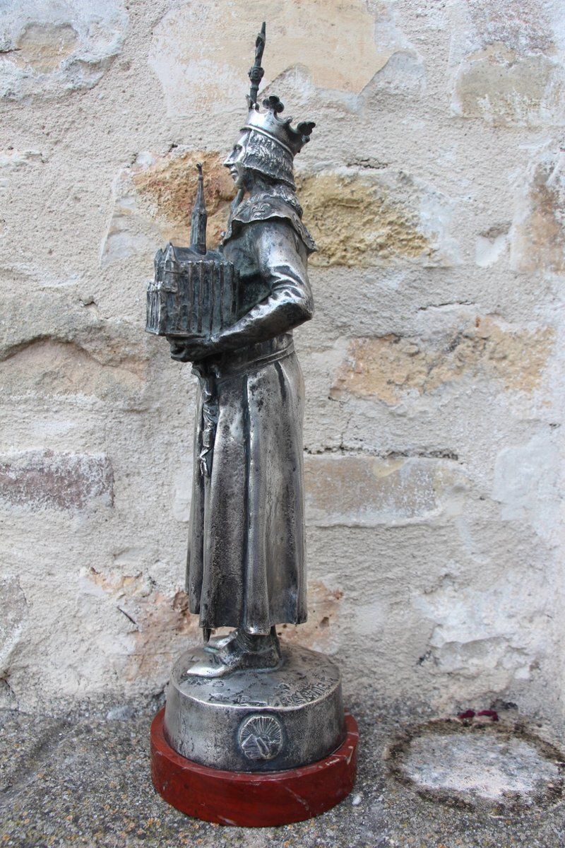 Emmanuel Fremiet, Saint Louis, 1800s, Bronze photo vintage