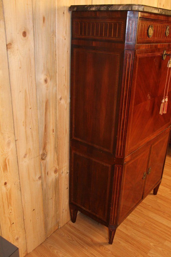 Louis XVI Period Secretaire In Marquetry photo for sale