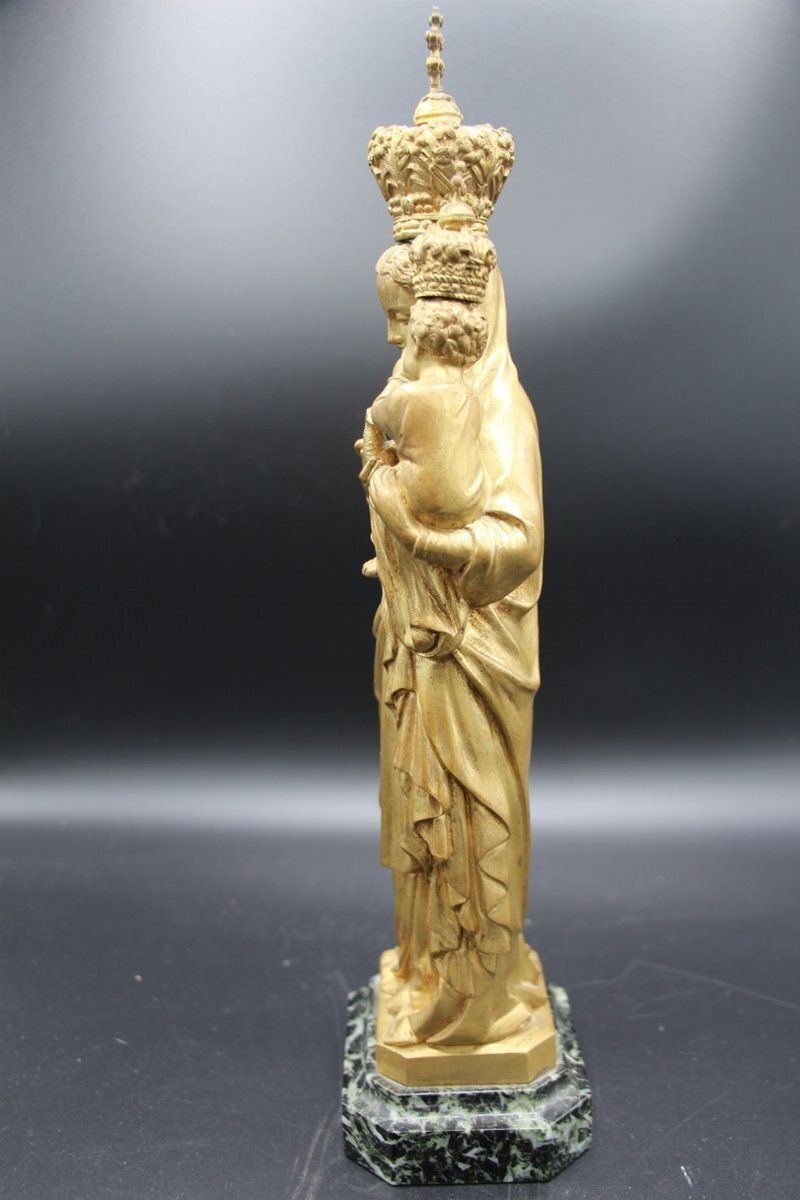 Statue Of Our Lady Of Sion, 1800s, Bronze photo furniture