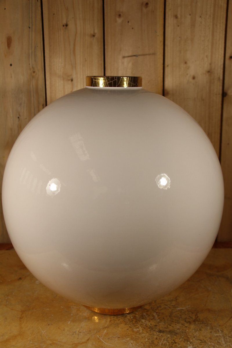 20th Century Ball Vase From Longwy, 1980s photo furniture