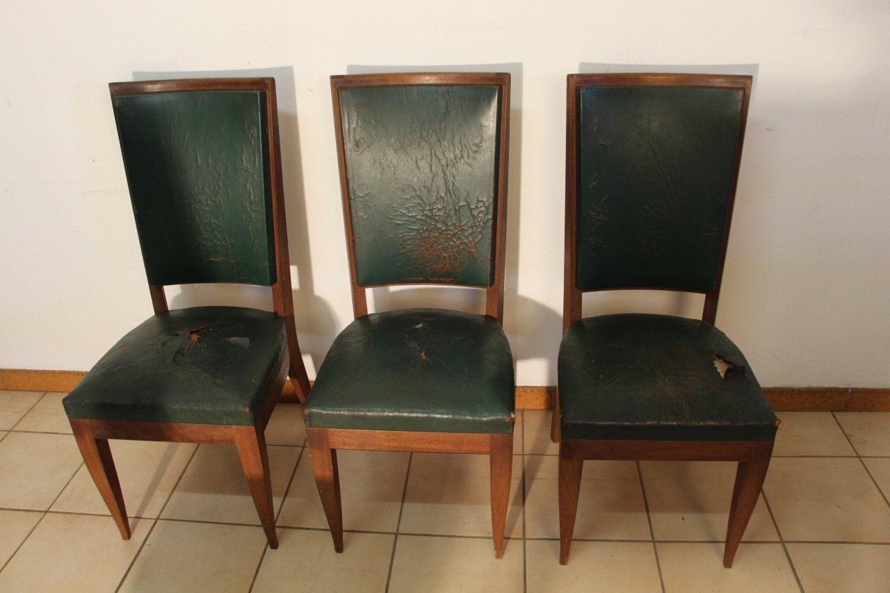 Art Mahogany Dining Chairs, 1920s, Set Of 6 photo vinterior
