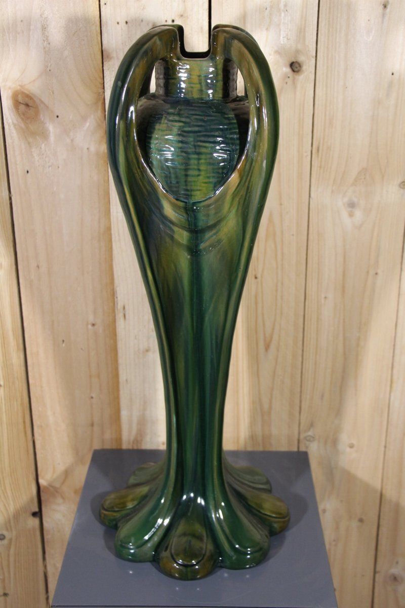 Large Art Nouveau Vase By Jérôme Massier, 1890s