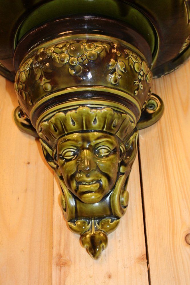 Large 19th Century Fountain Wall In Ceramic, Sarreguemines, France photo buy