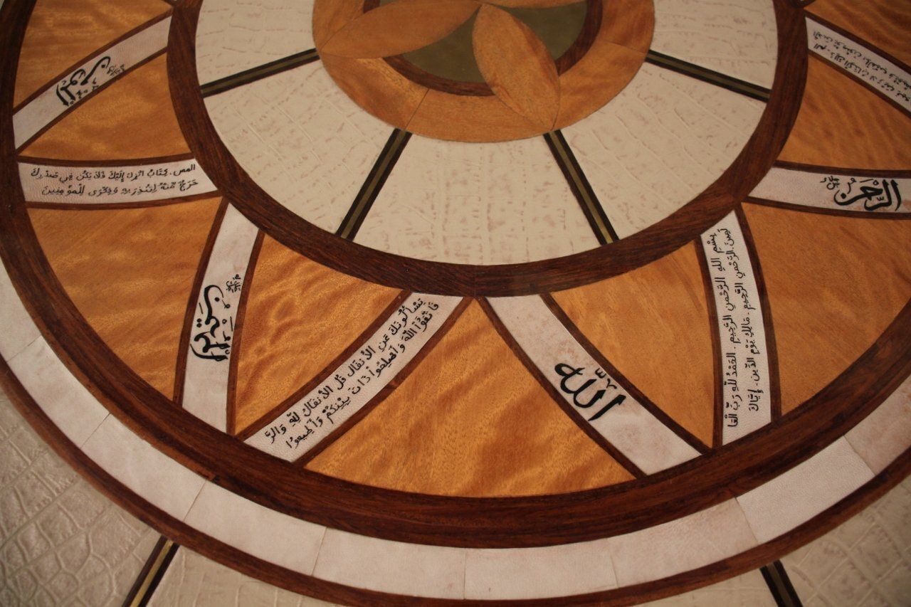 photo furniture Circular Coffee Table In The Style Of Carlo Bugatti