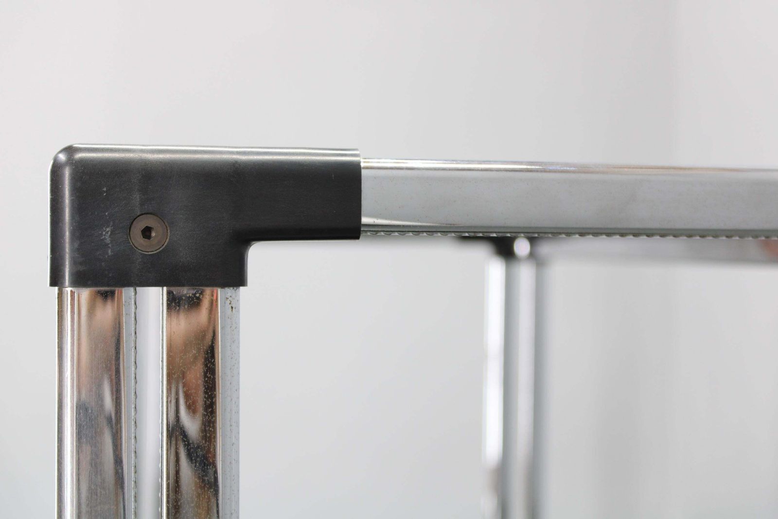 Furniture 1970s Italian Chrome & Smoked Glass Serving Table On Casters photo