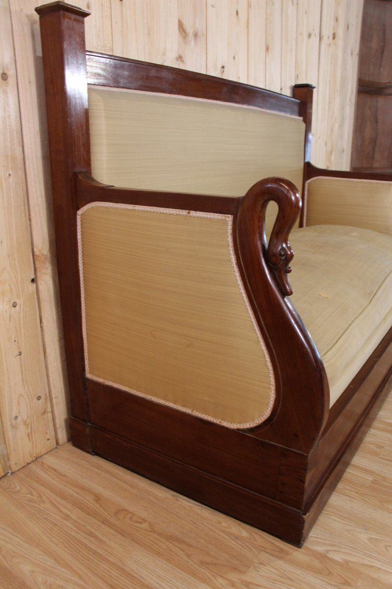 Turkish Restoration Swan Neck Sofa photo vintage