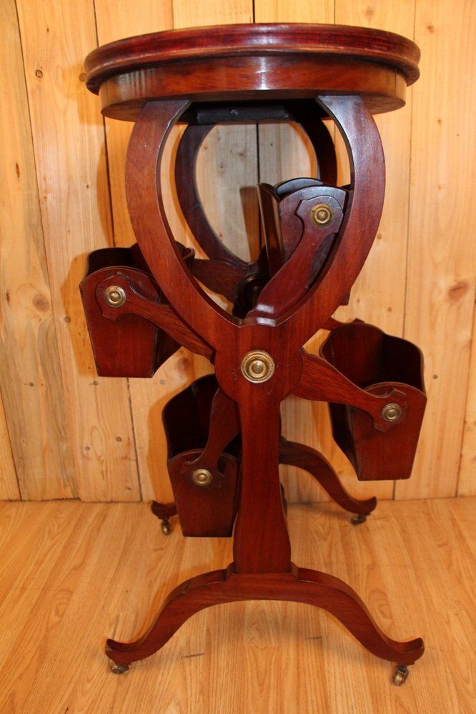 English Revue Door Table In Mahogany, 1890s photo Furniture