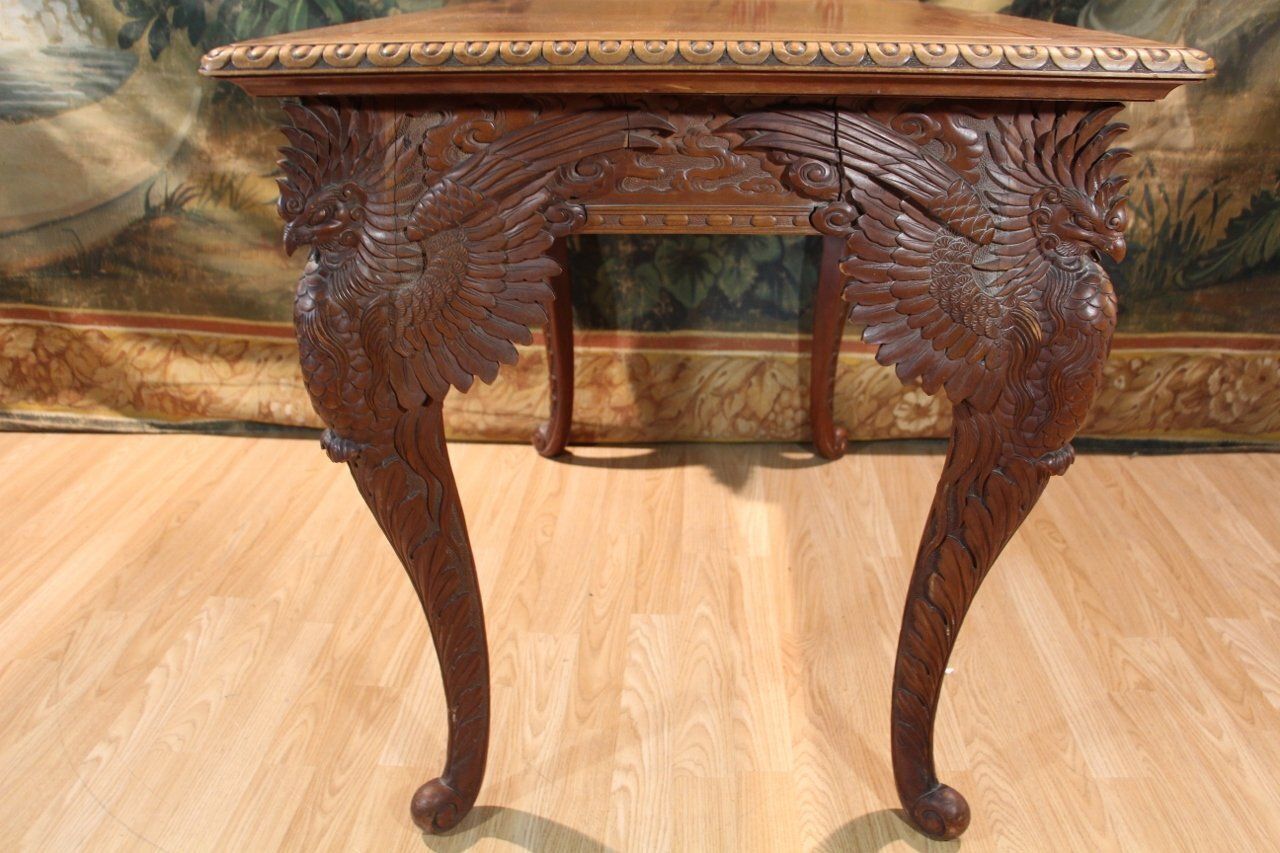 Carved Center Table, 18th Century photo vintage