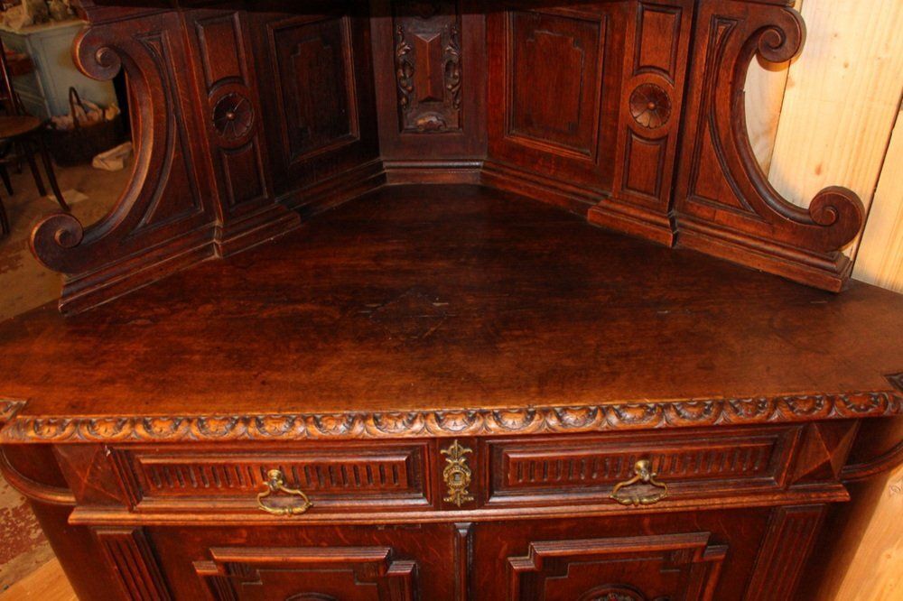 Large Corners Of Castle Cabinets, Set Of 2 photo for sale