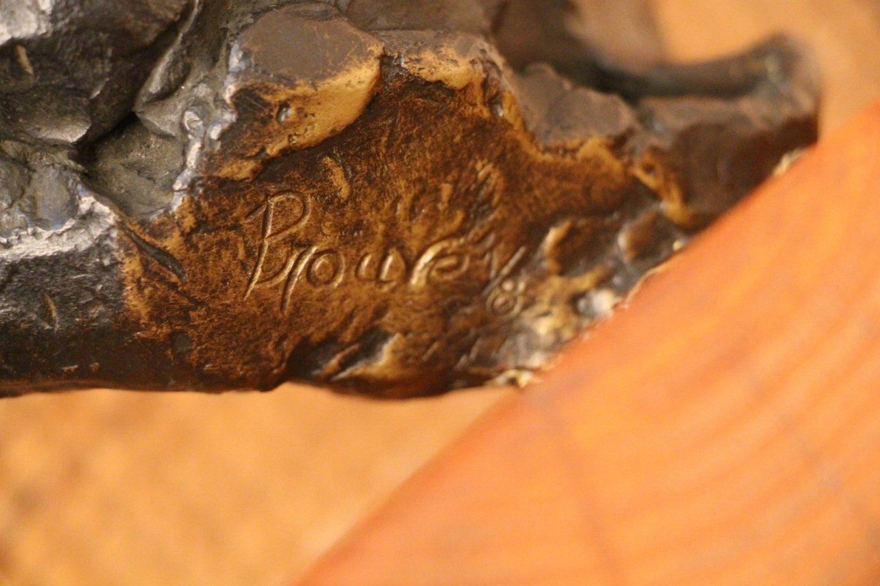 photo for sale Victor Prouvé, Head Of Child Bronze, Old Jean Prouvé Collection