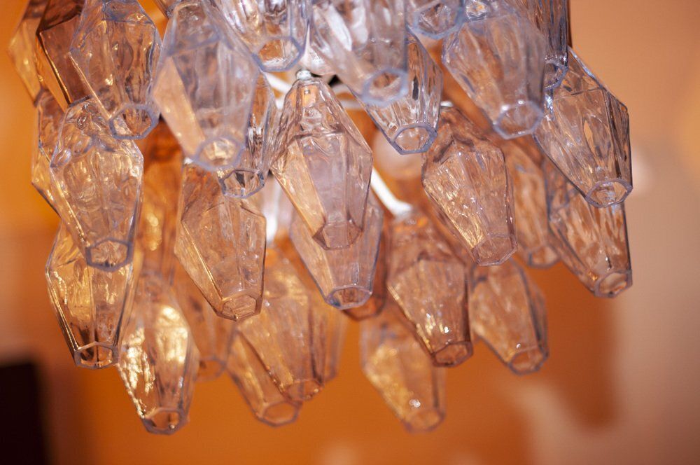 photo vinterior Model Poliedri Chandelier By Carlo Scarpa For Venini, 1955