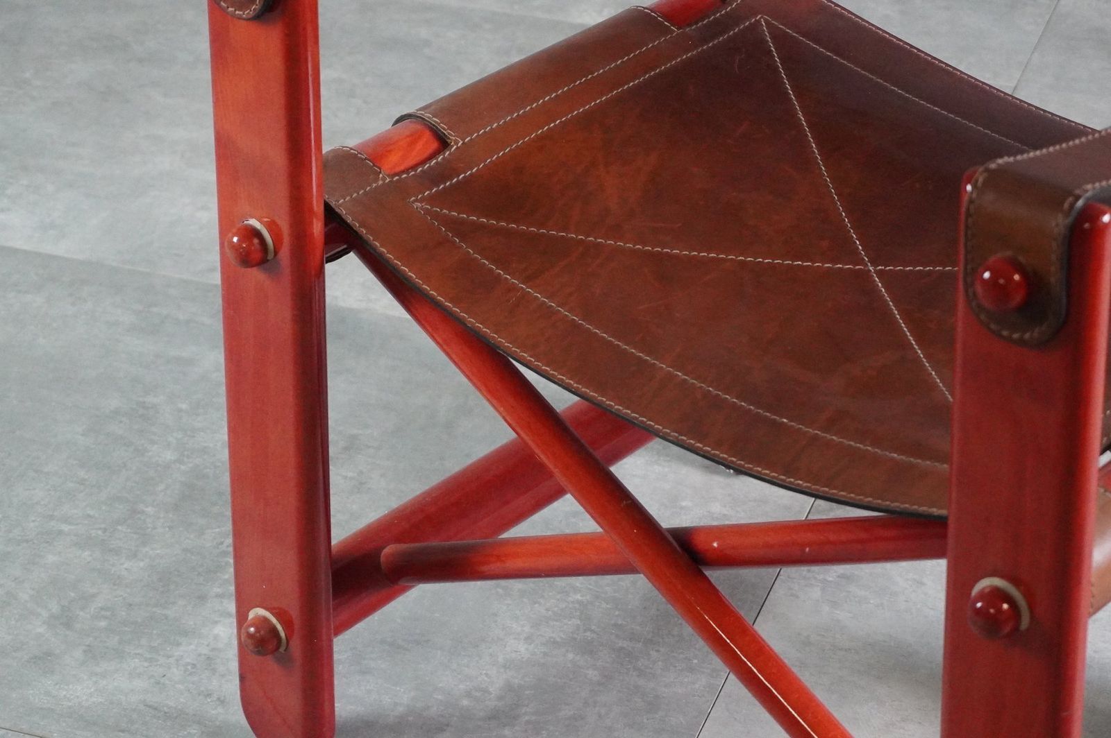 Bardella Chair In Wood And Leather By Umberto Brandigi For Poltronova, 1967 photo Furniture
