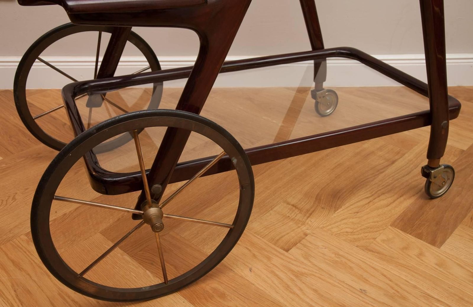 Italian Bar Cart By Cesare Lacca, 1950s photo vinterior