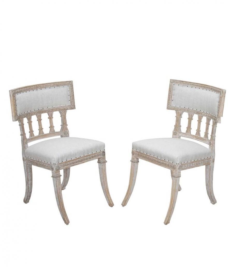 Pair Of 19th Century Period Gustavian Klismos Chairs photo furniture