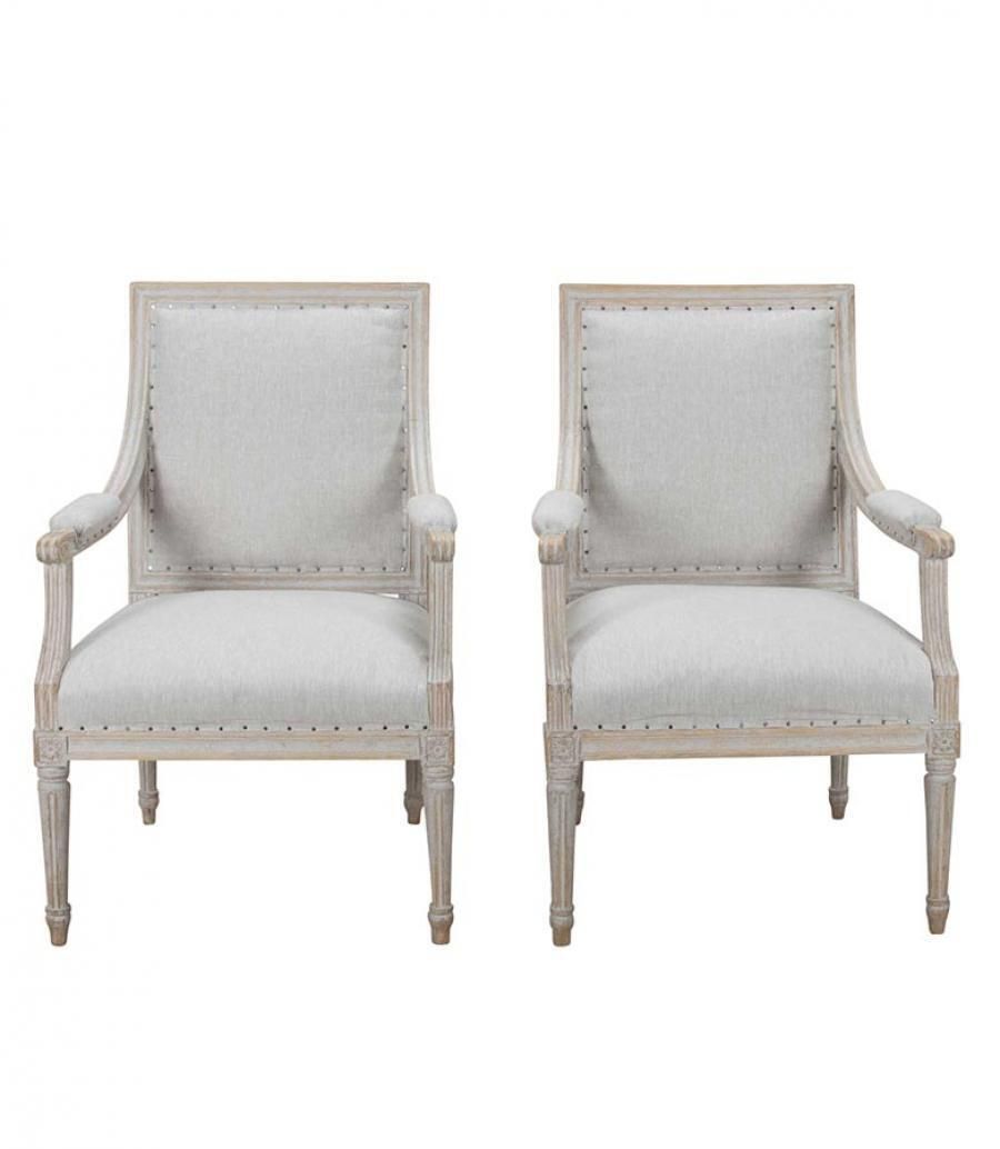 Pair Of Early 20th Century Swedish Gustavian Style Chairs