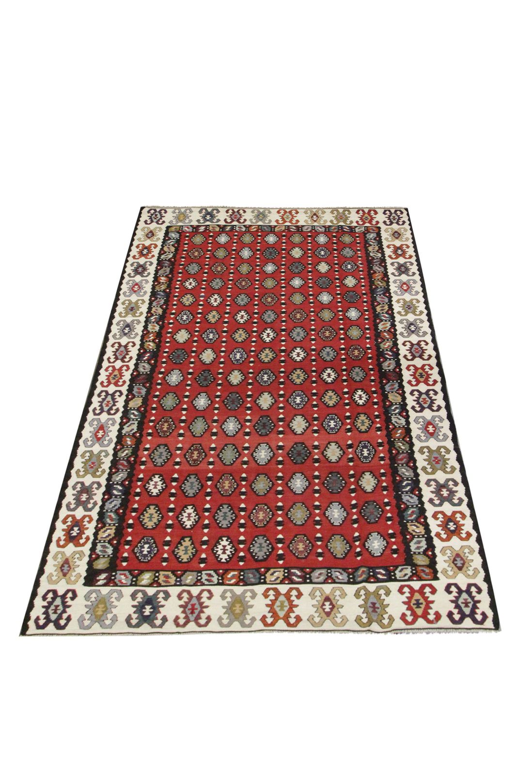 Serbian Kilim Rug, Handwoven Wool Flatweave Carpet, Folk Art 245x150 Cm photo furniture