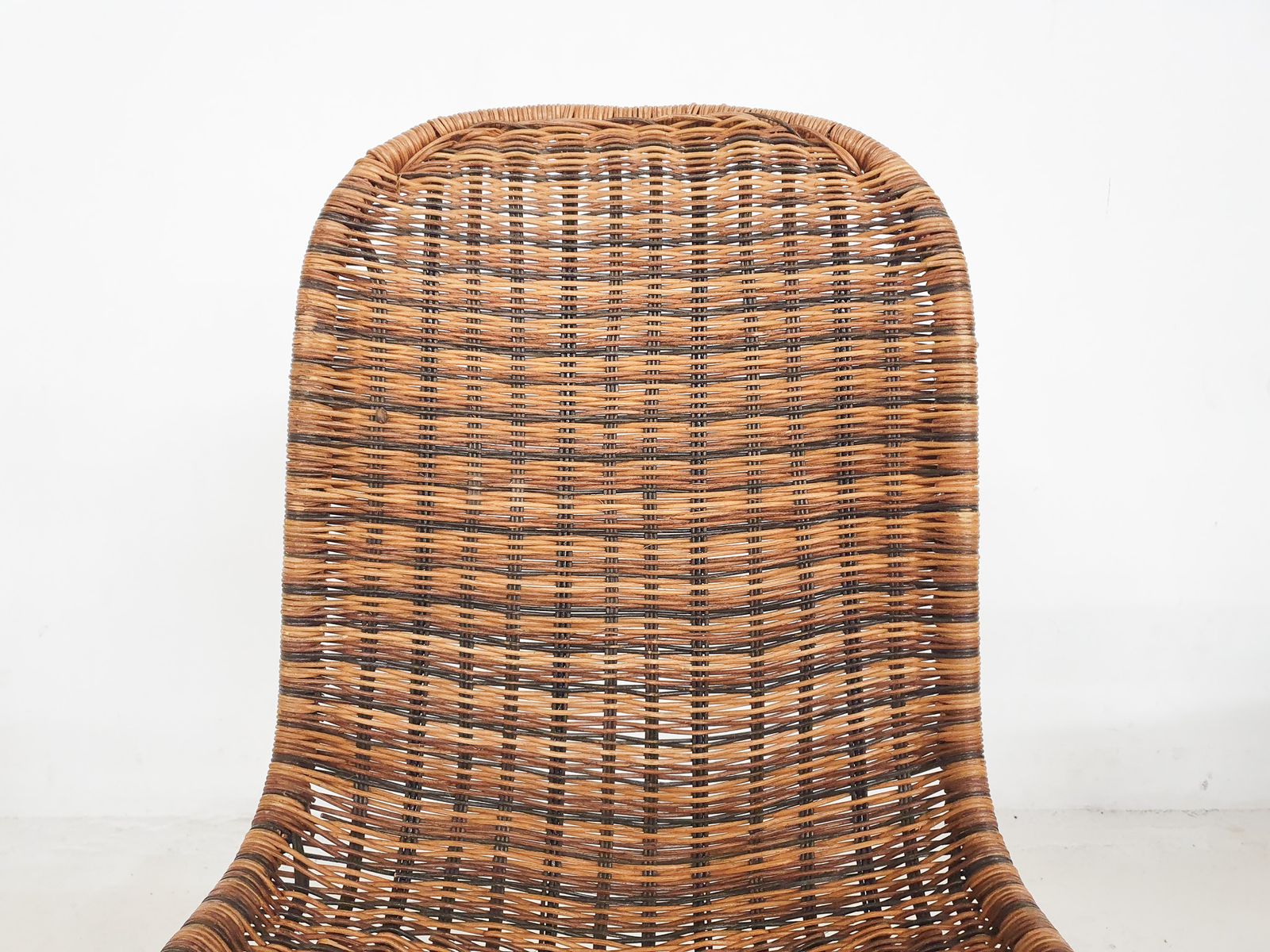 Set Of Four Rattan S Chairs In The Style Of Verner Panton photo vinterior