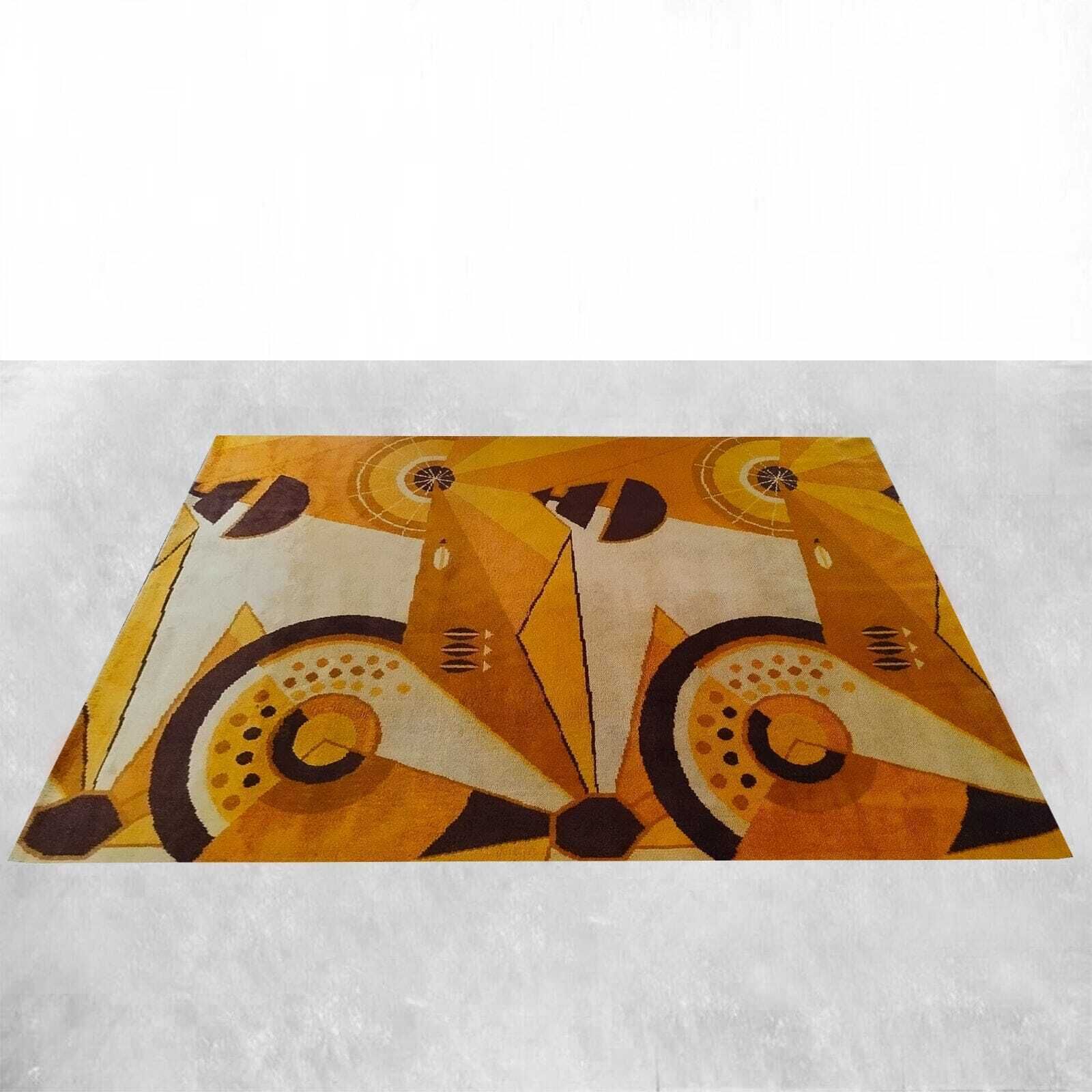 1950s Constructivist Mechanical Futuristic Rug/Tapestry. Made In France photo furniture