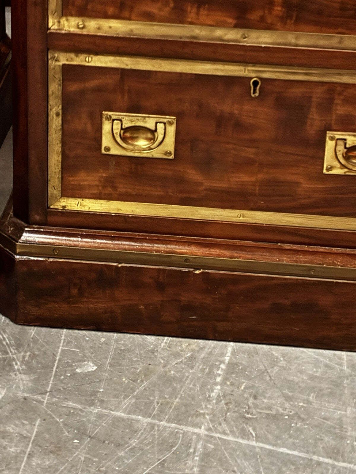 Pair Of Small Victorian Chests Of Drawers, Mahogany & Brass Inlay. photo for sale