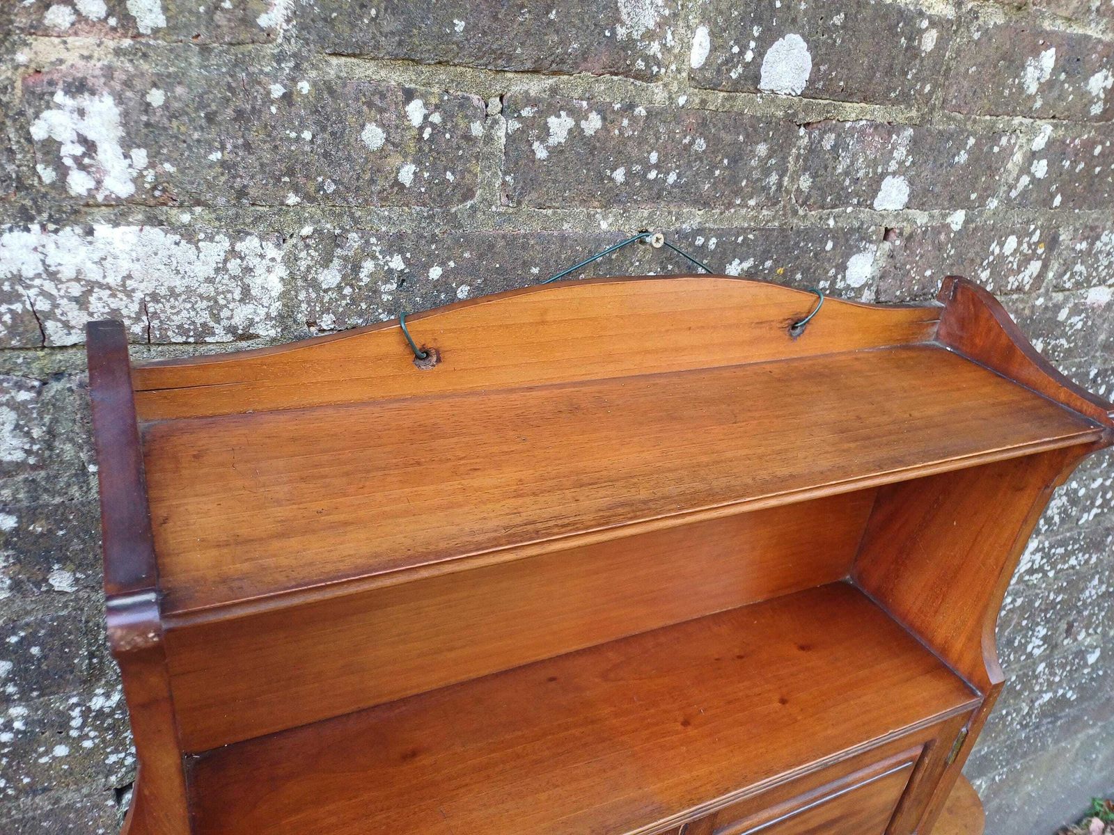 Large Late Victorian Edwardian Wall Cabinet Mahogany Antique Wall Cupboard With Shelves And Panelled Doors Working Key Free Hand Delivery. photo vinterior