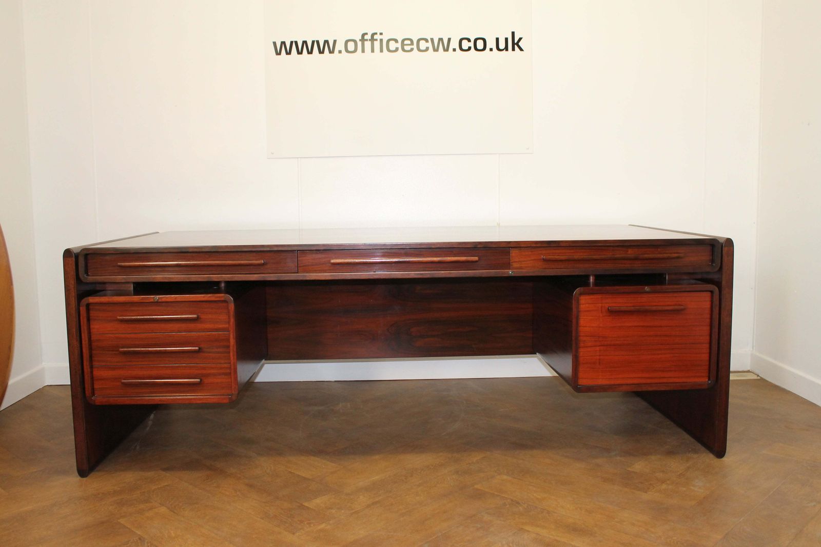 Used (1960s) Danish Rosewood Executive Desk By Dyrlund photo furniture
