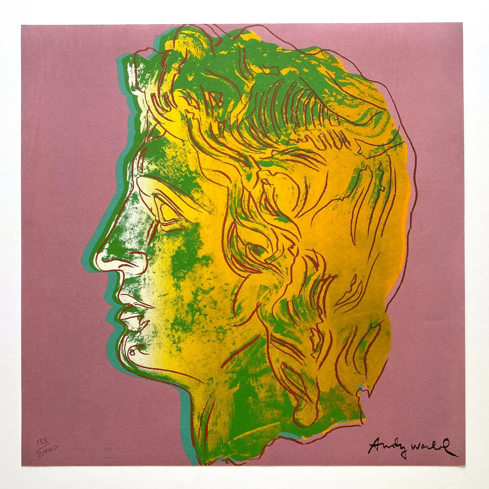 photo for sale Andy Warhol Vintage 1986 Limited Edition Large Fine Art Lithograph Print " Alexander The Great " 1982