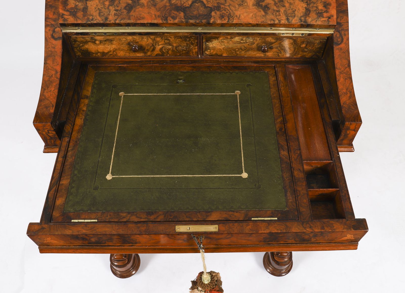 Victorian Burr Walnut & Inlaid Davenport Desk C.1860 19t Century photo 2450.0