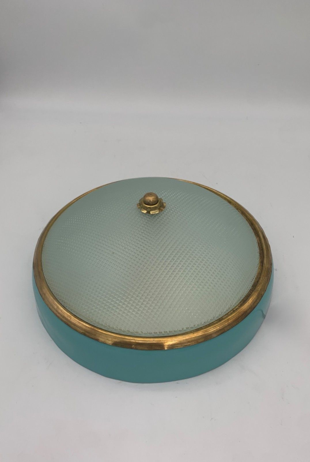 Single Ceiling Light Attributed To Fontana Arte, Made In Italy photo vinterior