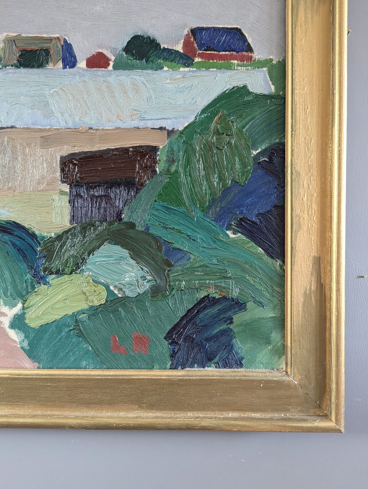 photo furniture Oil Painting Hillside Houses, Modernist