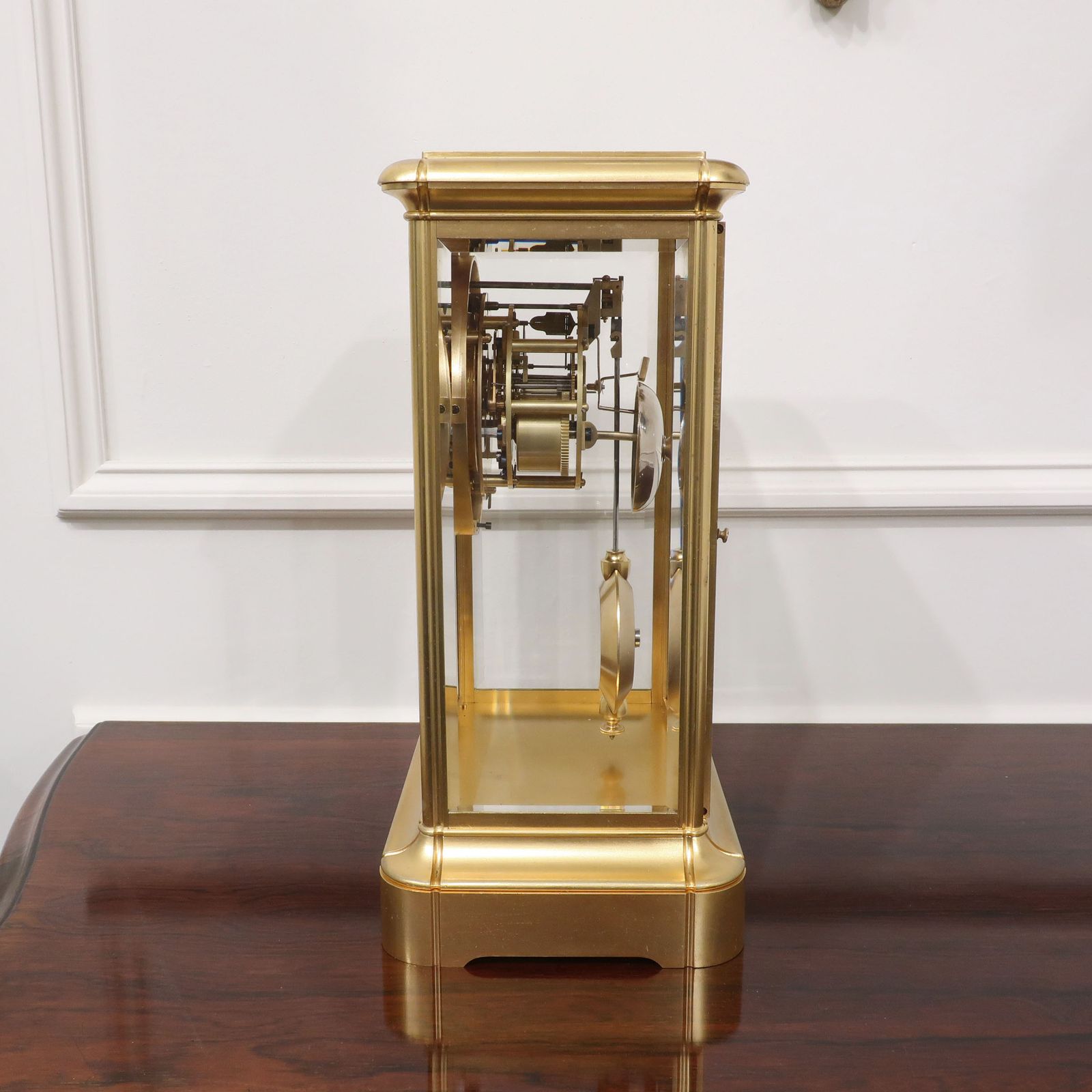 French Gilt Brass Gorge Case Mantel Clock By Samuel Marti photo buy
